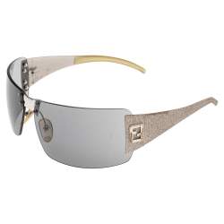 Fendi Black Acetate FS340 Shield Sunglasses