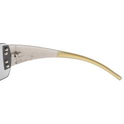 Fendi Black Acetate FS340 Shield Sunglasses