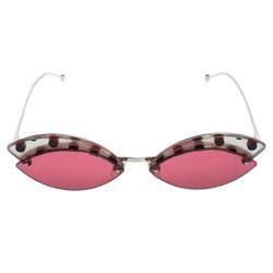 Pre Owned Fendi Pink Acetate FF0370/S Cat Eye Sunglasses