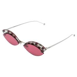 Pre Owned Fendi Pink Acetate FF0370/S Cat Eye Sunglasses