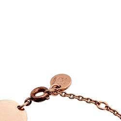 Pre Owned Fendi F is Fendi Crystal Rose Gold Tone Station Necklace