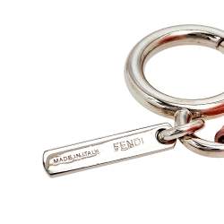 Pre Owned Fendi Pink Fox Fur Pom Pom Bag Charm