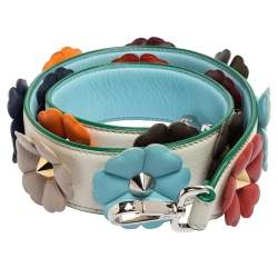 Pre Owned Fendi Multicolor Leather Flowerland Strap You Shoulder Bag Strap