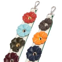 Pre Owned Fendi Multicolor Leather Flowerland Strap You Shoulder Bag Strap