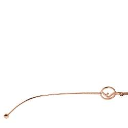 Pre Owned Fendi Rose Gold/Brown FF0408/S Gradient Cat Eye Sunglasses