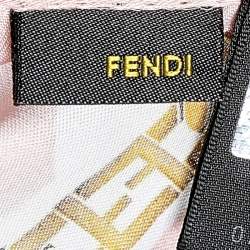 مملوكة مسبقًا Fendi Pink Logo Printed Cotton Handkerchief
