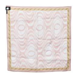 مملوكة مسبقًا Fendi Pink Logo Printed Cotton Handkerchief