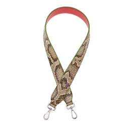 Pre Owned Fendi Beige/Brown Python Strap You Shoulder Strap