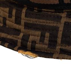 Pre Owned Fendi Brown Zucca Monogram Logo Band Detail Bucket Hat S