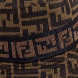 Pre Owned Fendi Brown Zucca Monogram Logo Band Detail Bucket Hat S