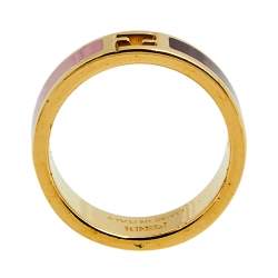 مملوكة مسبقًا خاتم فندي ذا فنديستا حلقة معدن ذهبي اللون وإينامل لونين مقاس 54