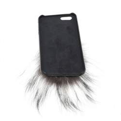Fendi Black Leather and Fox Fur Karlito iPhone 6 Case