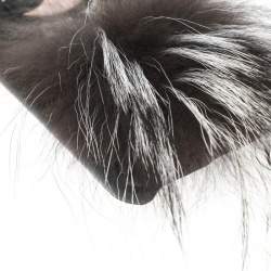 Fendi Black Leather and Fox Fur Karlito iPhone 6 Case