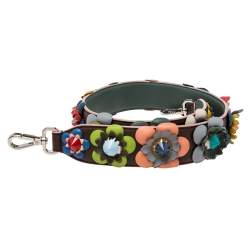 Pre Owned Fendi Multicolor Leather Flowerland Strap You Shoulder Bag Strap