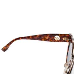 Pre Owned Fendi Zucca Monogram/Blue FF360/G/S Cat-eye Sunglasses