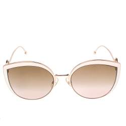 Fendi Rose Gold Tone/ Bicolor Gradient FF0290/S Cat Eye Sunglasses