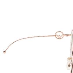 Fendi Rose Gold Tone/ Bicolor Gradient FF0290/S Cat Eye Sunglasses