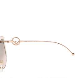 Fendi Rose Gold Tone/ Bicolor Gradient FF0290/S Cat Eye Sunglasses