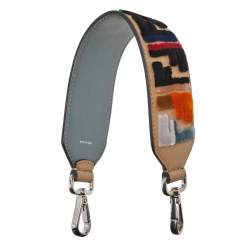 Pre Owned Fendi Beige Leather Mini Strap You Shoulder Bag Strap