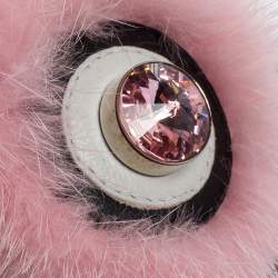 Pre Owned Fendi Multicolor Mink & Fox Fur QuTweet Birgami Bug Bag Charm