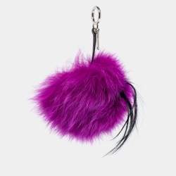 Pre Owned Fendi Multicolor Fur Zesty Bug Bag Charm