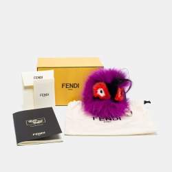 Pre Owned Fendi Multicolor Fur Zesty Bug Bag Charm