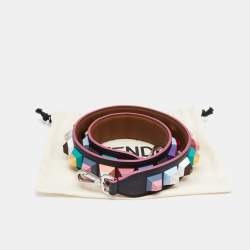 Pre Owned Fendi Multicolor Leather Studded Strap You Shoulder Bag Strap