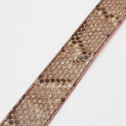 Pre Owned Fendi Beige/Brown Python Strap You Shoulder Strap