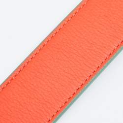 Pre Owned Fendi Orange/Blue Leather Interchangeable Shoulder Bag Strap