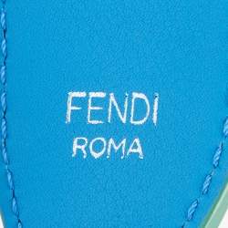 Pre Owned Fendi Orange/Blue Leather Interchangeable Shoulder Bag Strap