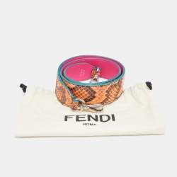 Pre Owned Fendi Multicolor Python Strap You Shoulder Bag Strap