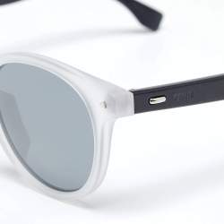 Pre Owned Fendi Grey FF M0001/S Round Sunglasses