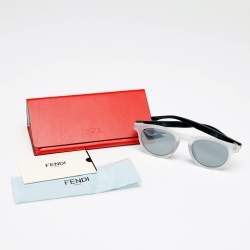 Pre Owned Fendi Grey FF M0001/S Round Sunglasses