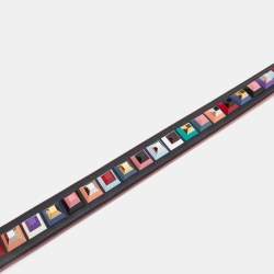 Pre Owned Fendi Multicolor Leather Studded Strap You Shoulder Bag Strap