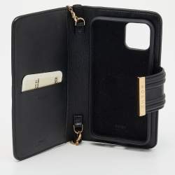Fendi x Chaos Black Leather iPhone 11 Pro Phone Case