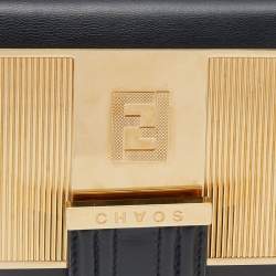 Fendi x Chaos Black Leather iPhone 11 Pro Phone Case