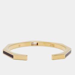 Fendi Burgundy Enamel Baguette Bracelet S