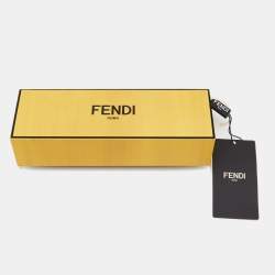 Pre Owned Fendi F is Fendi Logo Three Tone Metal Bracelet