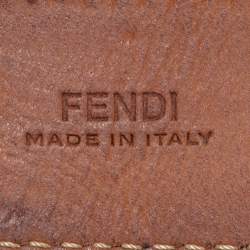 مملوكة مسبقًا حزام فندي مونستر جلد أسود إبزيم 90 سم