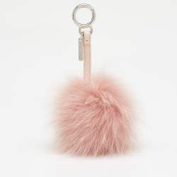 Pre Owned دلاية حقيبة فندي فرو ثعلب بوم بوم وردية