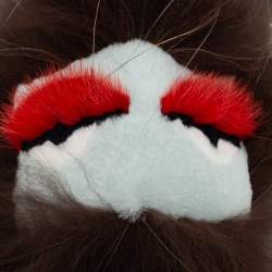 Fendi Multicolor Fur and Leather Comet Bug Bag Charm