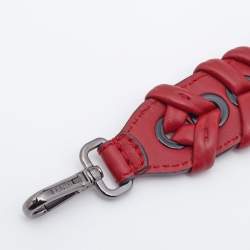 Pre Owned Fendi Red Whipstitch Strap You Bag Shoulder Strap