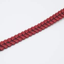 Pre Owned Fendi Red Whipstitch Strap You Bag Shoulder Strap