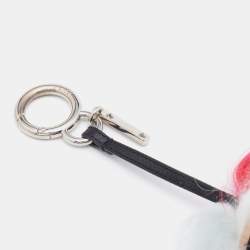 Pre Owned Fendi Multicolor Fox & Mink Fur Karlito Bag Charm