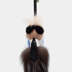 Fendi Multicolor Fur Karlito Key Ring / Bag Charm