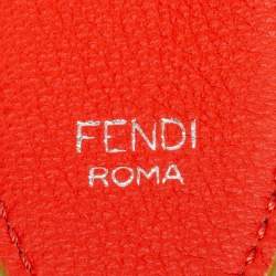 Pre Owned Fendi Turquoise/Orange Leather Shoulder Bag Strap