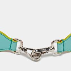 Pre Owned Fendi Turquoise/Orange Leather Shoulder Bag Strap