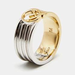 Fendi F is Fendi Two Tone Band Ring Size M