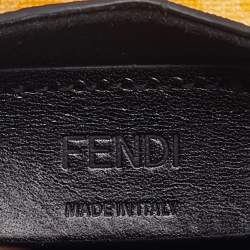 Pre Owned Fendi Yellow FF Vertigo Coated Canvas Phone Holder