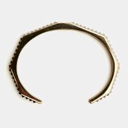 Fendi Baguette Two Tone Open Cuff Bracelet M